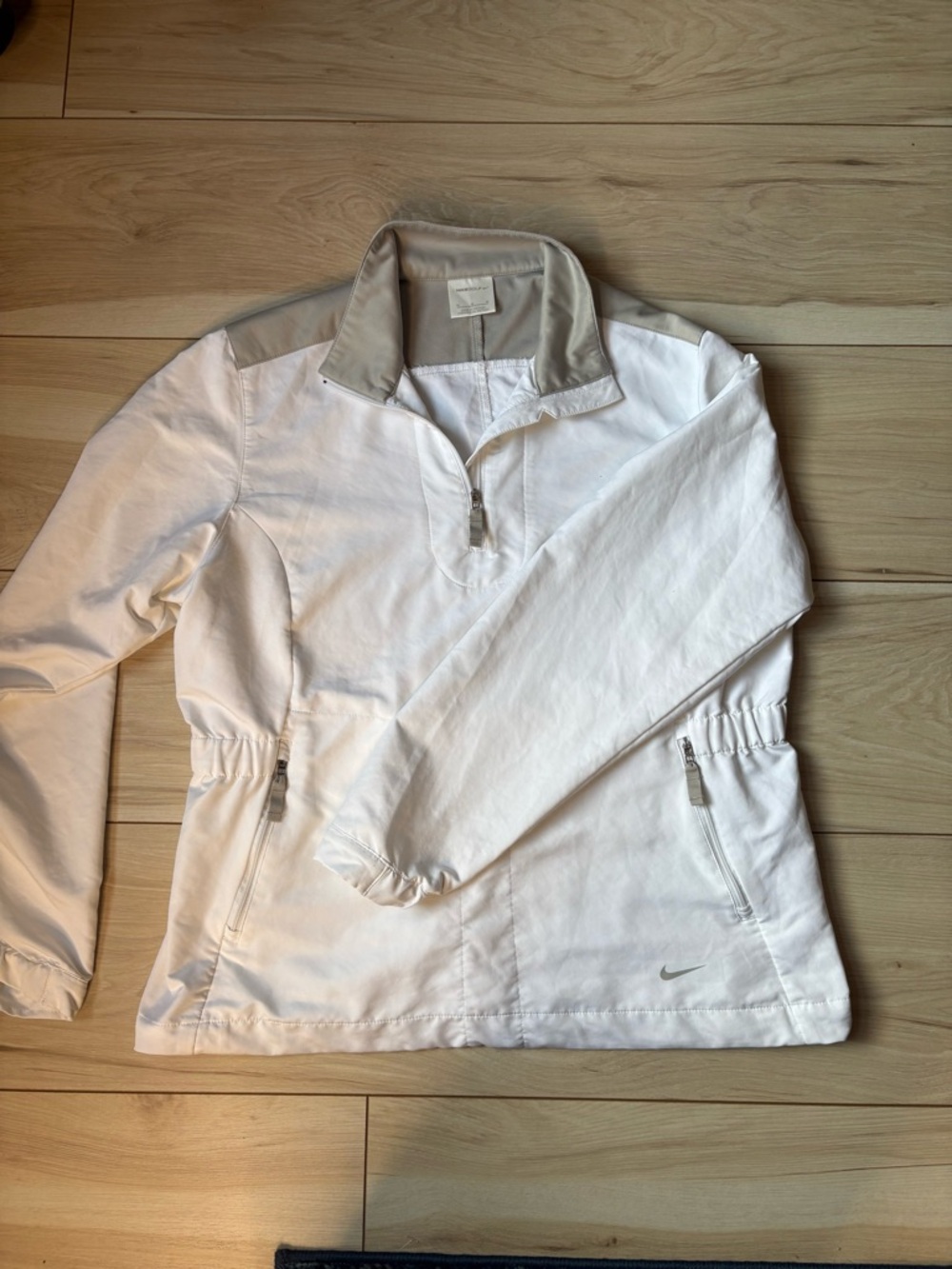Nike Golf Pullover Womens Medium White Half Zip Lightweight Jacket Athletic - Picture 2 of 8